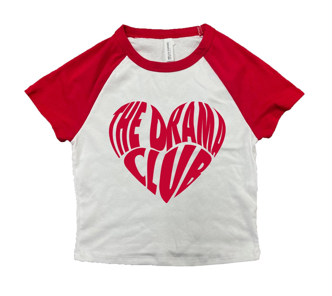 Drama Club Baby Tee White w/Red